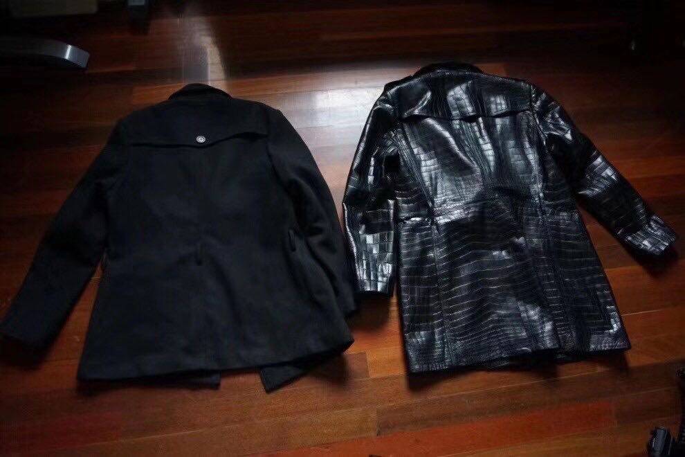 订制南非尼罗鳄鱼皮男士风衣款