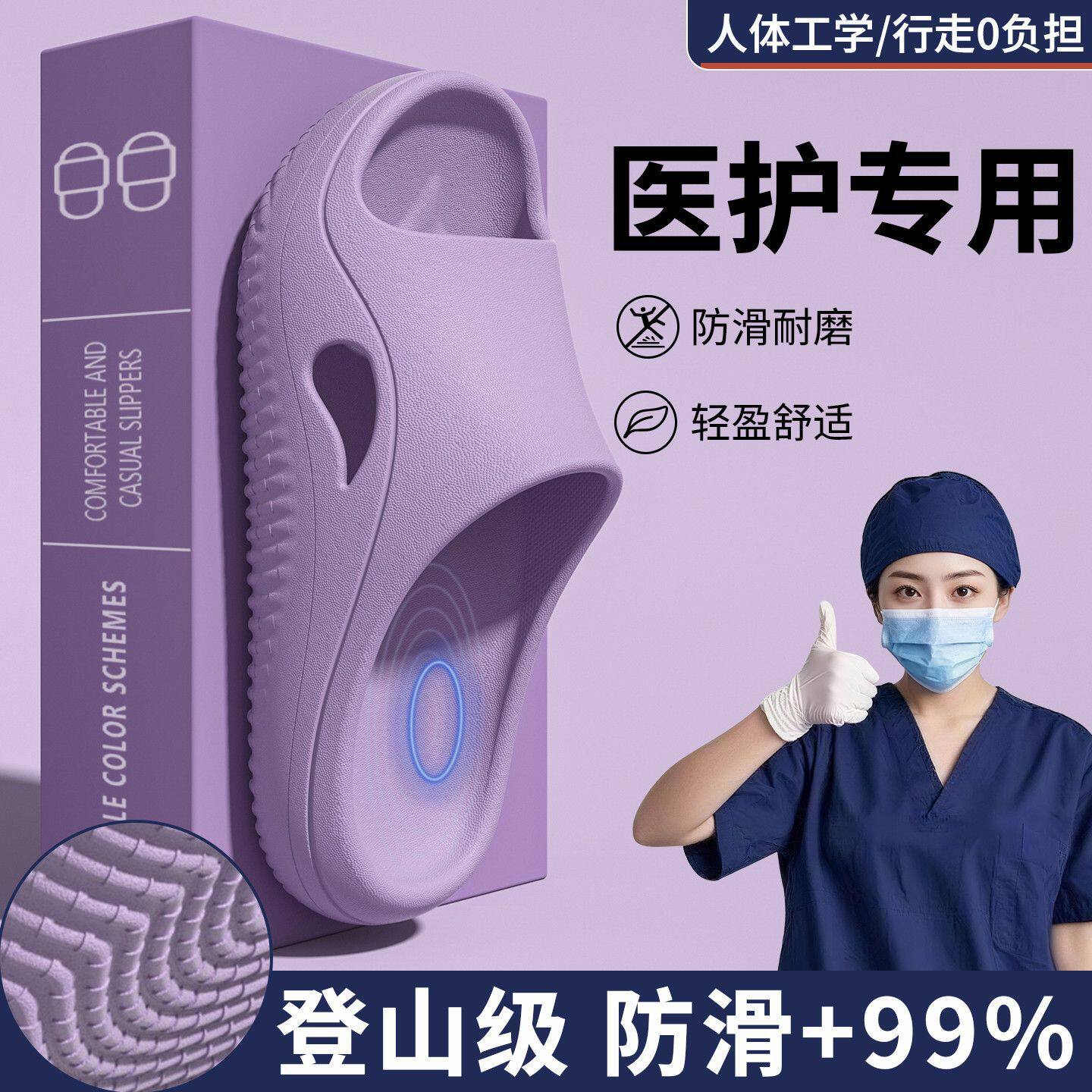医护防滑手术室拖鞋足弓