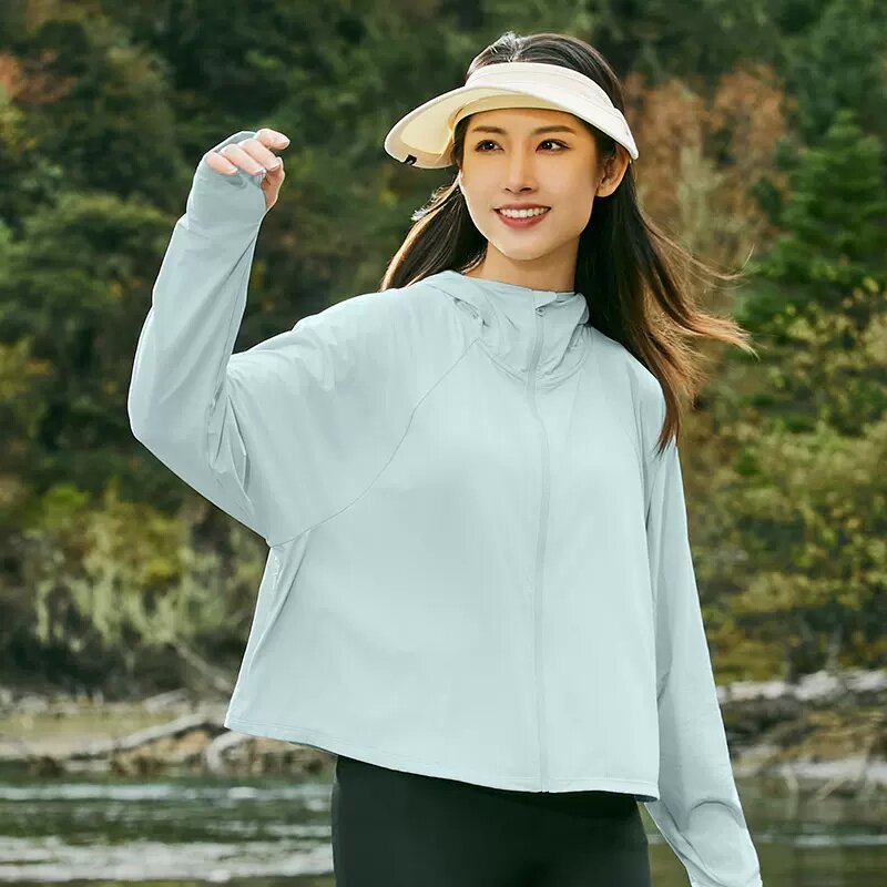 TECTOP探拓户外夏季女士款休闲防晒衣弹力外套宽松透气轻薄皮肤衣