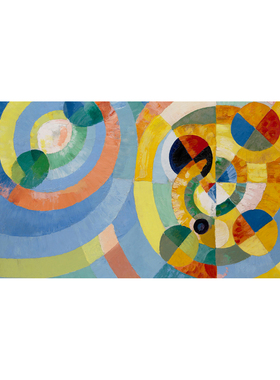 罗伯特·德劳内Robert Delaunay圆形形式抽象画办公室挂手绘临摹