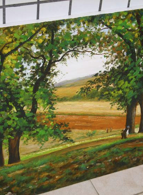 Pissarro风景装饰画手绘临摹世界名画毕沙罗印象派油画栗子树