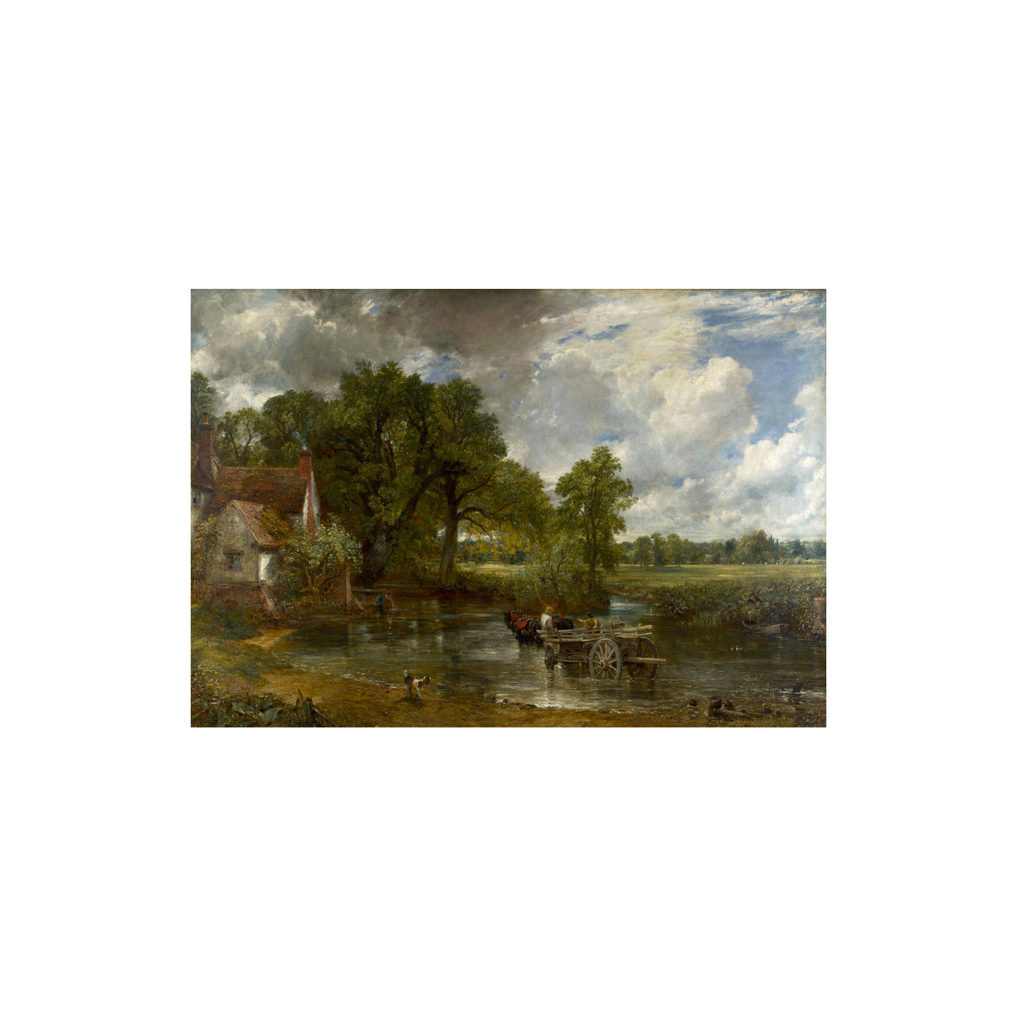 John Constable客厅大幅风景画康斯太勃尔油画干草车手绘临摹复制