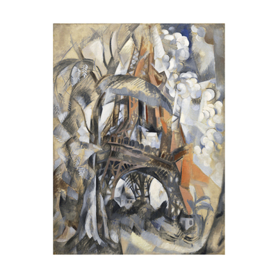 罗伯特德劳内Delaunay手绘临摹油画玄关装饰抽象艾菲尔铁塔与树