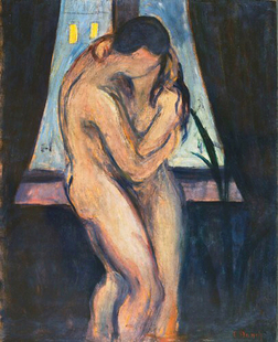 蒙克油画吻The kiss装饰画Edvard Munch世界名画手绘临摹复制品