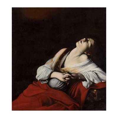 卡拉瓦乔油画沉醉中的抹大拉的玛利亚Mary Magdalene in Ecstasy