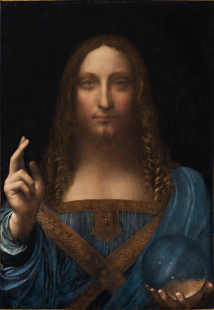 油画救世主Vinci Salvator Mundi手工复制品手绘临摹名画达芬奇