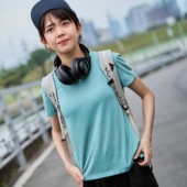 女款 户外t恤 牛油果绿色polygiene银离子抗菌防臭夏薄透气速干短袖