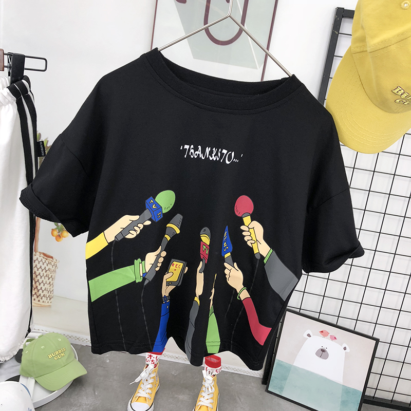 夏季宽松韩版洋气男童短袖