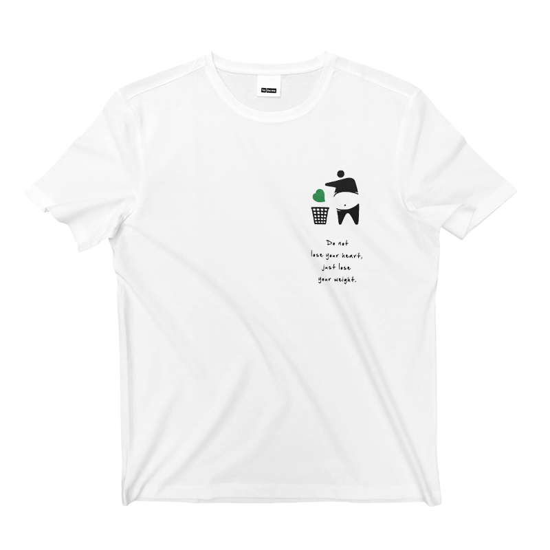 男款黑白纯棉创意趣味短袖T恤