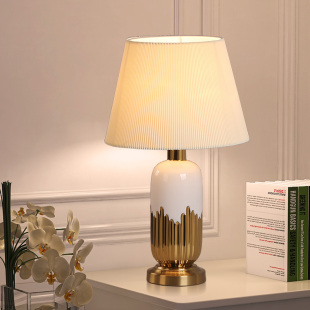 调光温馨灯饰灯具 饰主卧欧式 美式 复古台灯床头灯房间奢华装