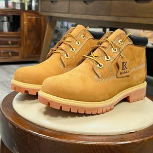 情侣款 大黄靴中邦马丁靴男工装 靴防水头层牛皮复古休闲鞋