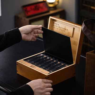 高档竹盒摆泡茶叶包装礼盒红茶岩茶大红袍金骏眉空礼盒三两半斤装