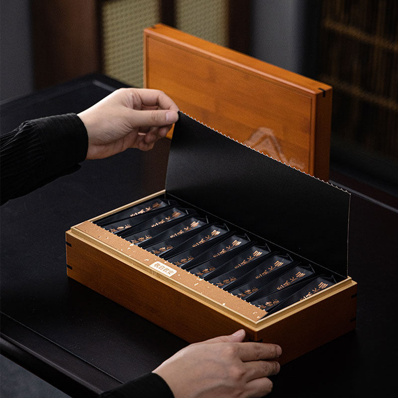 高档竹盒摆泡茶叶包装盒空礼盒红茶岩茶大红袍金骏眉竹礼盒装空盒