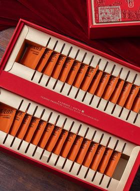 2025新款过年送礼白茶普洱饼干茶30片装红色茶叶包装礼盒空盒定制