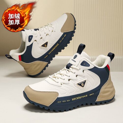 火枪手冬季全皮面软底休闲鞋