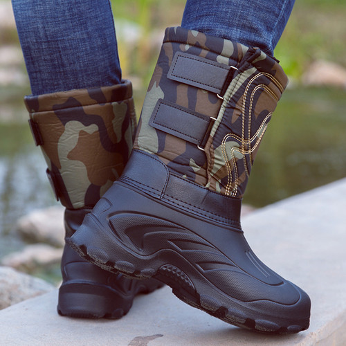 户外钓鱼靴防水防滑雪地靴