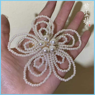 前尘梦原创汉服配饰手工仿珍珠团花古风发夹