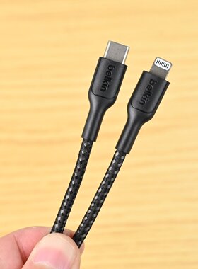 Belkin贝尔金Type-C转lighting编织线C-L适用苹果14-8系列手机