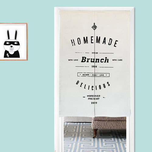 厨房加厚布艺隔断帘来图定制