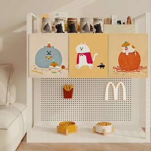 猫砂盆遮挡帘魔术贴猫洞猫窝装饰帘加厚防抓猫厕所门帘宠物柜子帘