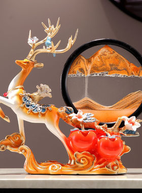 创意轻奢高档招财糜鹿摆件
