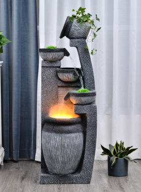 新中式落地循环流水摆件庭院装饰