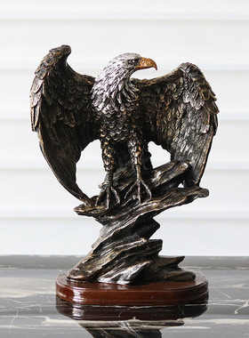 老鹰摆件轻奢酒柜家居装饰品雄鹰