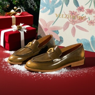 女金属扣一脚蹬百搭小皮鞋 26新款 清仓英伦乐福鞋 女鞋 9144 轻奢断码