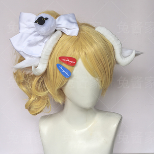 明日方舟终末地艾尔黛拉cosplay耳朵羊角绵羊发夹边夹
