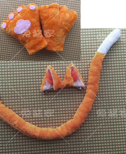七濑陆cos猫耳猫手套定做
