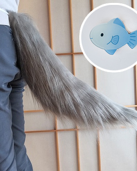 VTuber彩虹社佩特拉Petra Gurin cosplay尾巴定做 小鱼头饰