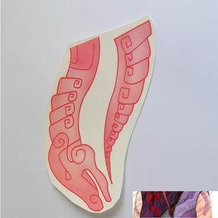 仙剑3 紫萱 肩膀两边的蛇头 蛇尾纹身 cosplay可撕纹身贴纸