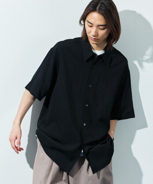 日单潮牌FREAKS STORE接触凉感宽松版型短袖衬衫休闲时尚百搭