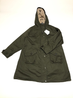 日单nissen日全女士全棉休闲连帽双层保暖风衣加内胆三合一棉服