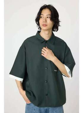 日单潮牌RODEO CROWNS rcwb男女款刺绣雏菊图案短袖衬衣宽松版型