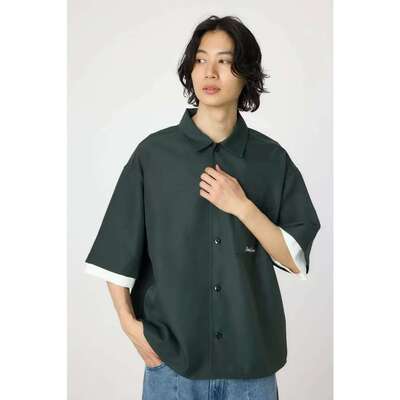 日单潮牌RODEO CROWNS rcwb男女款刺绣雏菊图案短袖衬衣宽松版型