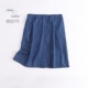 外贸出口日单女士棉质天丝水洗牛仔短裙半身裙松紧腰可系腰带四季