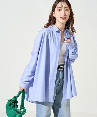 日单潮牌freaks store女士全棉大廓形oversize长袖衬衣翻领