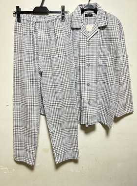 日单全棉男士家居服睡衣套装柔软舒适春夏秋冬四季款