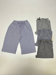 六分裤 速干裤 中裤 家居裤 子 男女同款 日单棉质混纺泡泡纱休闲沙滩裤