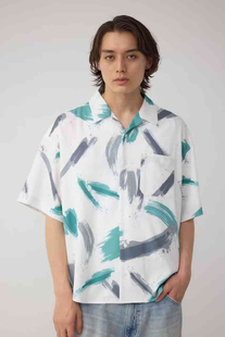 休闲衬衣弹力速干清新百搭男女款 古巴领短袖 薄款 日单潮牌azul夏季