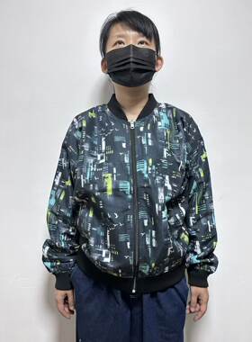 日单潮牌g牌城市主题两面穿棒球领宽松薄款夹克外套男女同款