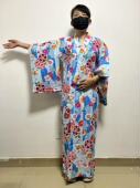 日单女士全棉棉麻印花和服睡衣浴衣睡袍浴袍家居外穿旅游写真均可