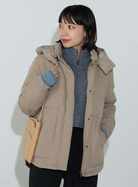 日单贵牌Beams女士双面穿羽绒夹克休闲羽绒服纯色2way