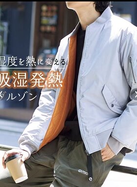 日单Nissen MA-1军事风格保暖飞行夹克棉服外套宽松休闲男女同款