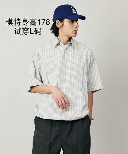 日单潮牌freaks store宽松大轮廓抽绳设计短袖衬衣可变廓形春夏秋