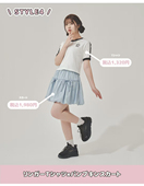 日单女士全棉水洗牛仔松紧腰花苞裙半身裙短裙