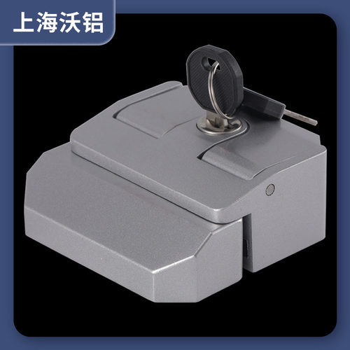 上海沃铝流水线工厂工业铝型材配件铝合金门锁 铝型材用门锁