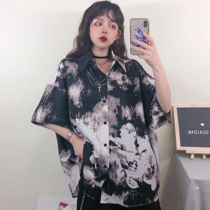 夏装蹦迪2019新款复古衬衫女港风ulzzang宽松五分袖ins网红花衬衣在类目 女装/女士精品, 衬衫中 - 来自Buy2taobao.com提供专业的淘宝代购服务