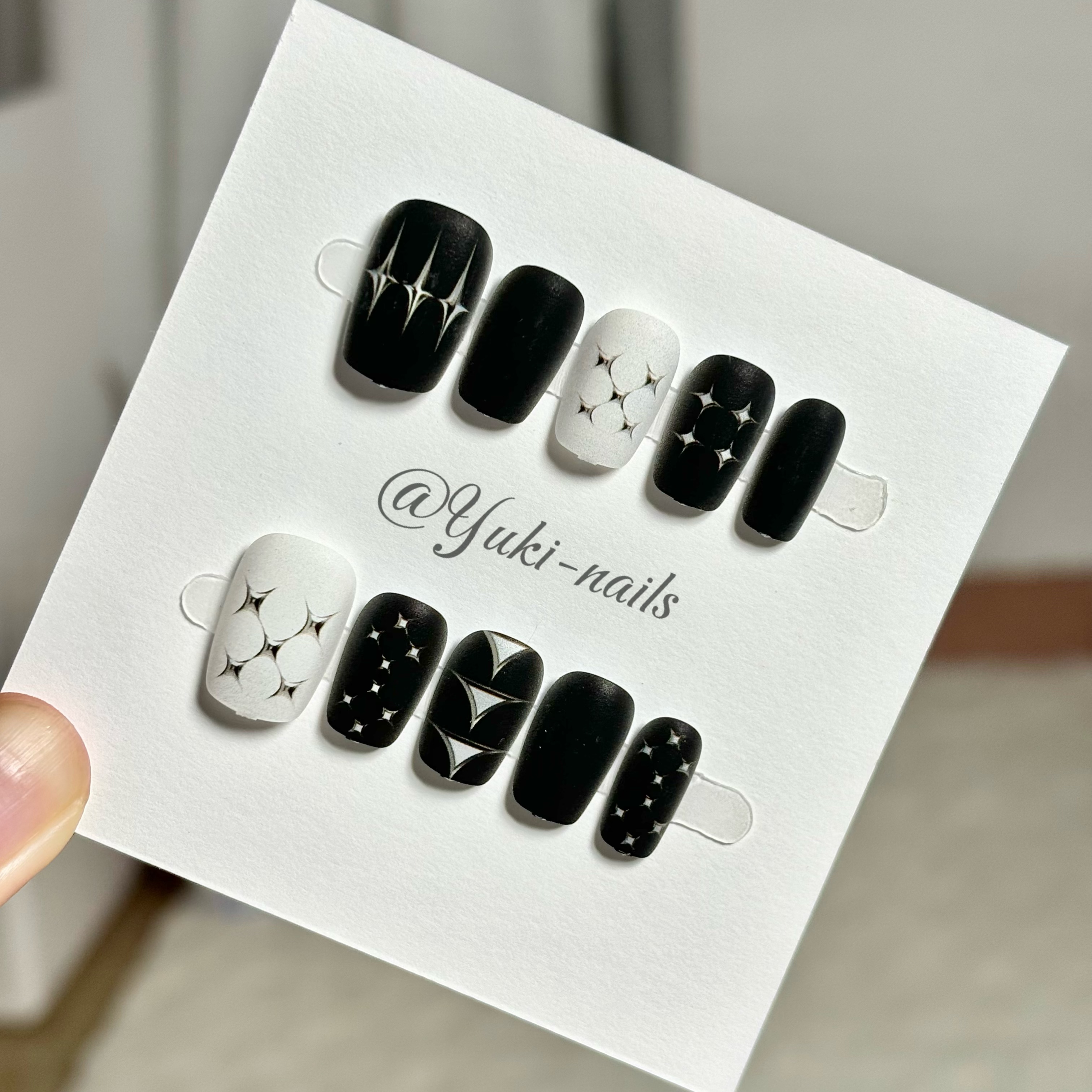 【Yuki穿戴甲】新款欧美辣妹线条甜酷风几何软甲机器喷印甲短方